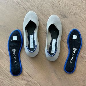 Rothys the flat silver size 5.5